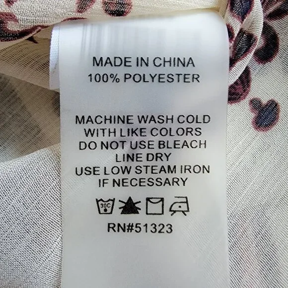 Vince Camuto Bohemian Floral Poncho Women's M/L - Picture 5 of 5